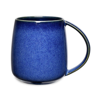 Bosmarlin Matte Ceramic Coffee Mug, Tea Cup for Office and Home, 13 oz, Dishwasher and Microwave Safe, 1 Pack (Lake Blue(Glossy))