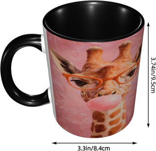 Giraffe Coffee Mug 11 OZ Ceramic Tea Cup Women Men Gifts Office Home Microwaveable & Dishwasher Safe Christmas Birthday