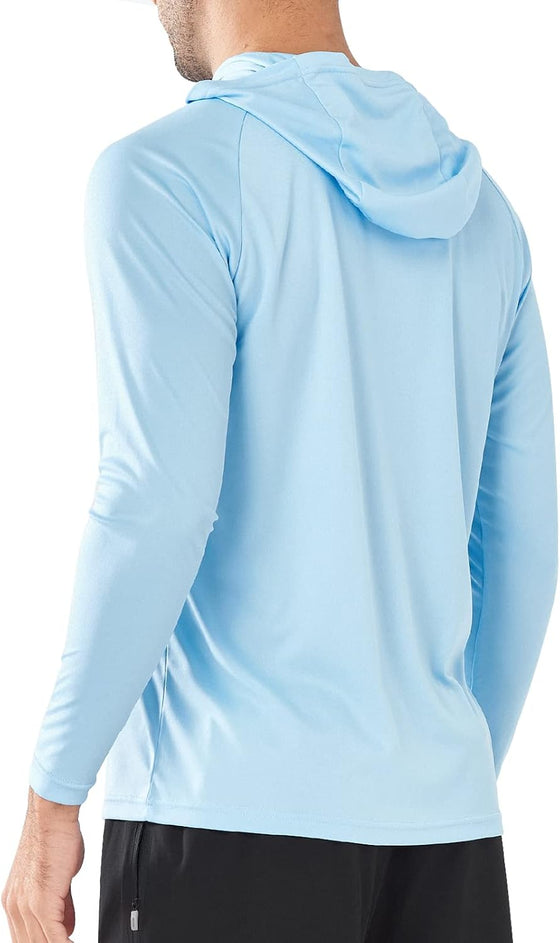 NORTHYARD Men's UPF 50+ Rash Guard Hoodie Long Sleeve Sun Protection Shirt Fishing Swim Beach Hiking Quick Dry Lightweight - hover image