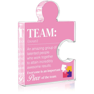 Team Appreciation Gifts Thank You Gift for Coworkers Colleagues Employees, Best Team Ever Gifts You Are an Essential Piece Acrylic Puzzle Piece Plaque Office Decor