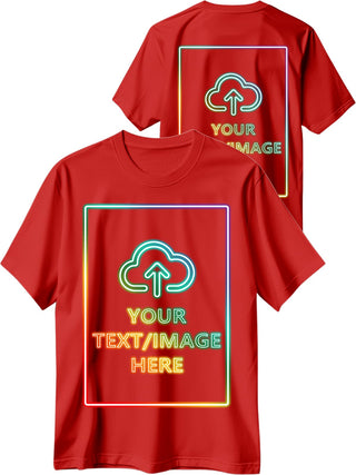 Custom T Shirts with Photo/Logo/Text - Personalized Comfort Cotton Tee for Men Women Design Your Own Shirt Front & Back Print