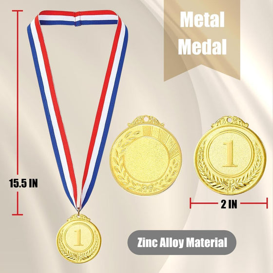 Gold Silver Bronze Award Medals-Winner Medals Gold Silver Bronze Prizes for Competitions, Party, 2 Inches - hover image