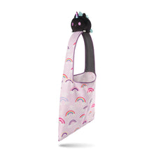 TeeTurtle - Plushie Tote Bag - Blue + Rainbow Axolotl - From the creators of the Original Reversible Octopus Plushie - Take Your Plush Pal Wherever You Go!