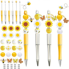 holoith 8 Set Butterfly Flower Beadable Pens Kit, Pen Making Kit with Beads and Refills, Black Ink Ballpoint Smooth Writing, Gift for Diy Present Students Teens Office Supplies