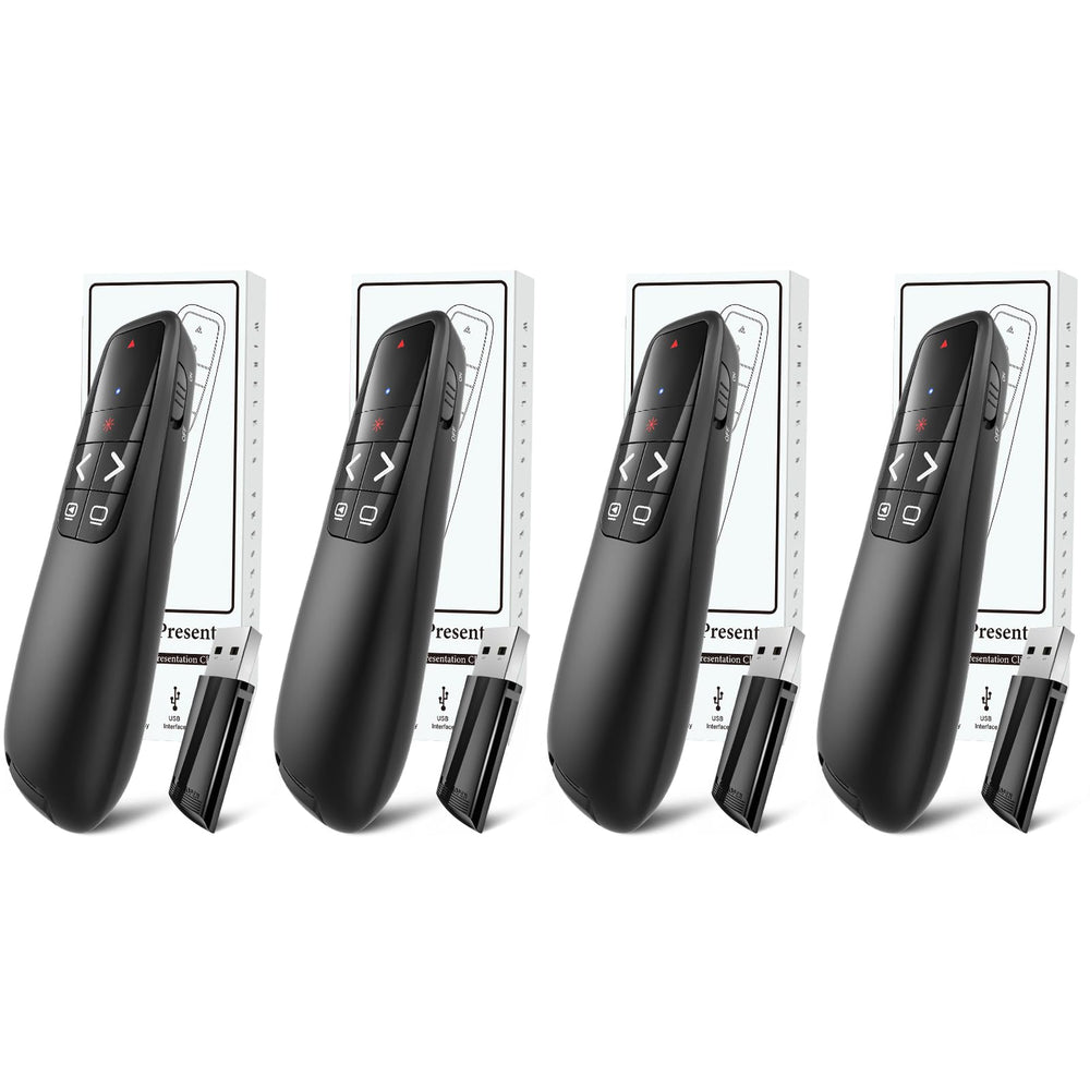 Presentation Clickers for PowerPoint, Clicker for Laptop Presentations Remote, USB Wireless Presenter Remote, Power Point Remote Clicker for Computer/Mac/PPT/Google Slide Advancer
