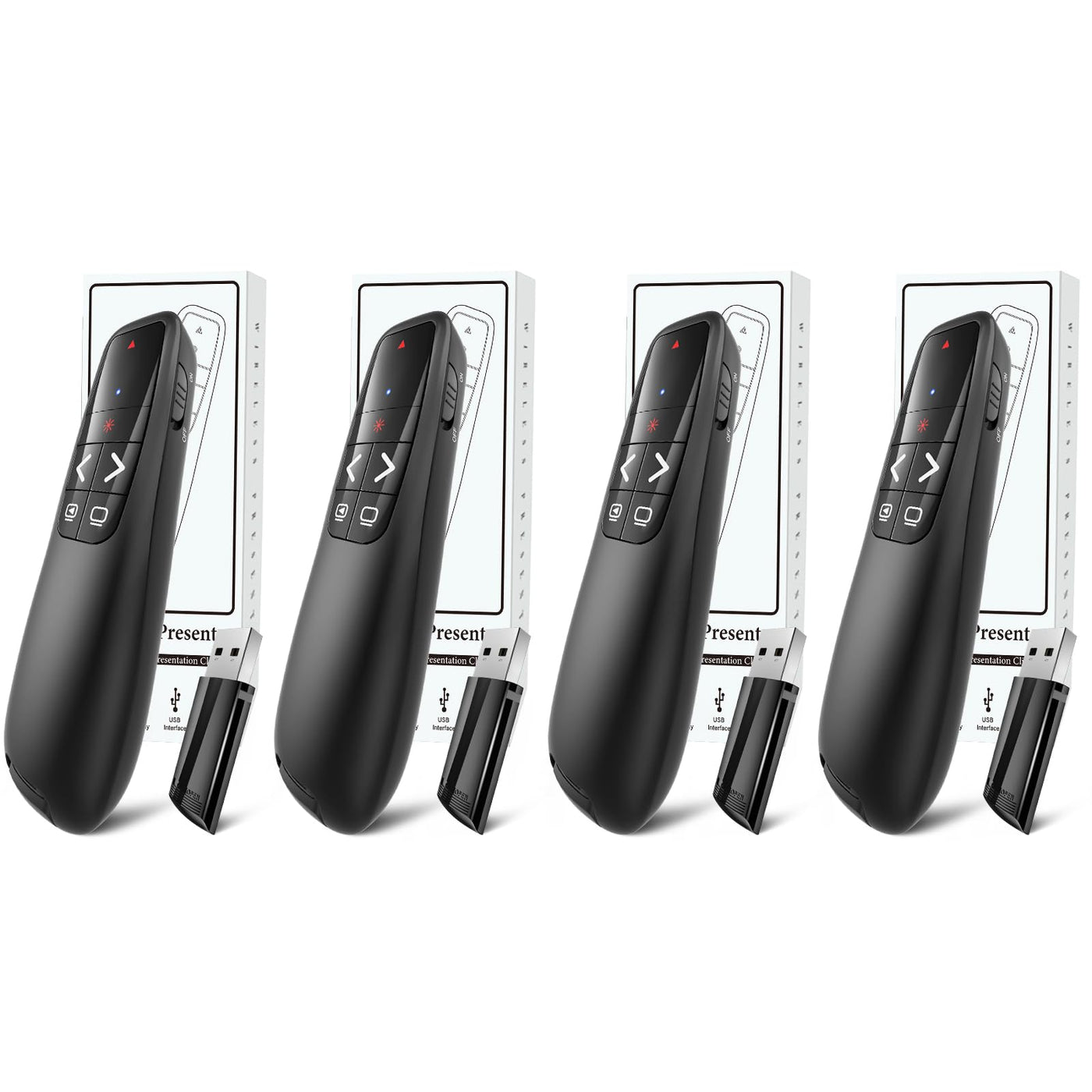 Presentation Clickers for PowerPoint, Clicker for Laptop Presentations Remote, USB Wireless Presenter Remote, Power Point Remote Clicker for Computer/Mac/PPT/Google Slide Advancer