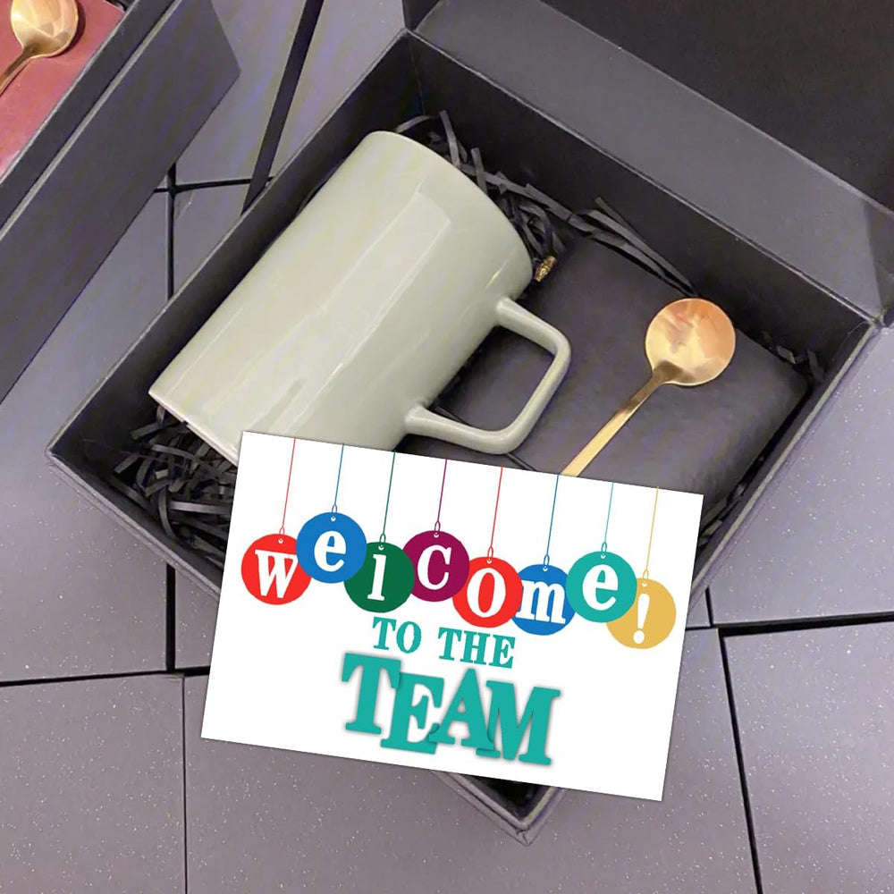 50 Pcs Welcome to the Team Cards 4x6 Inches New Hire Welcome Card for for New Employees Work New Colleague Office Supplies(No envelope)