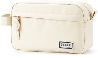 Sooez Original High Capacity Pencil Case, Big Pencil Bag Pouch Box Organizer Pen Case, Aesthetic Supply for Girls Adults, Portable Journaling Supplies with Easy Grip Handle & Loop, Mint Green