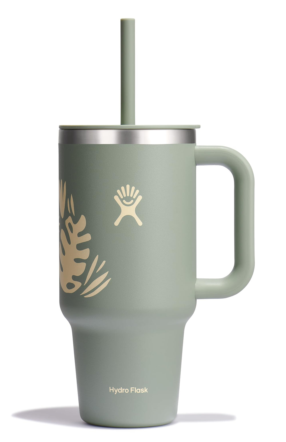 Hydro Flask Travel Tumbler with Handle, Lid and Straw - Insulated Stainless Steel in 32 Oz Trillium