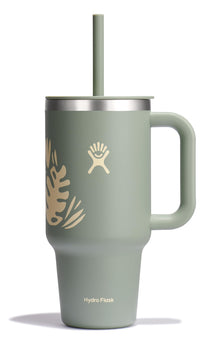 Hydro Flask Travel Tumbler with Handle, Lid and Straw - Insulated Stainless Steel in 32 Oz Trillium