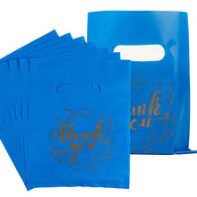 Wishop 100 Pieces Pink Thank You Merchandise Bags Party Gift Bags Candy Bags for Boutique, Retail, Gift Bags, Clothes, Party Favors (Pink/Gold, 6.3x7.9 Inches)