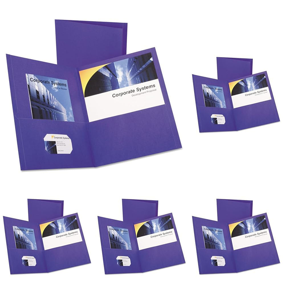 Oxford Twin-Pocket Folders, Textured Paper, Letter Size, Black, Holds 100 Sheets, Box of 25 (57506EE), 8-1/2 x 11