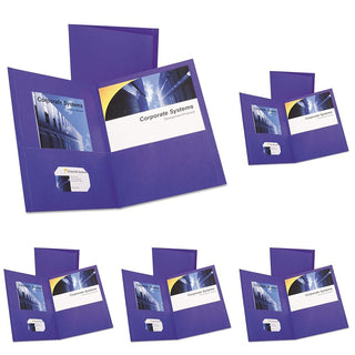 Oxford Twin-Pocket Folders, Textured Paper, Letter Size, Black, Holds 100 Sheets, Box of 25 (57506EE), 8-1/2 x 11