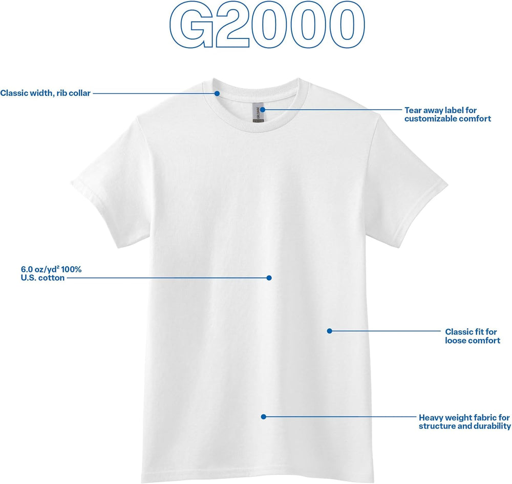 Gildan Adult Ultra Cotton T-Shirt, Style G2000, Multipack