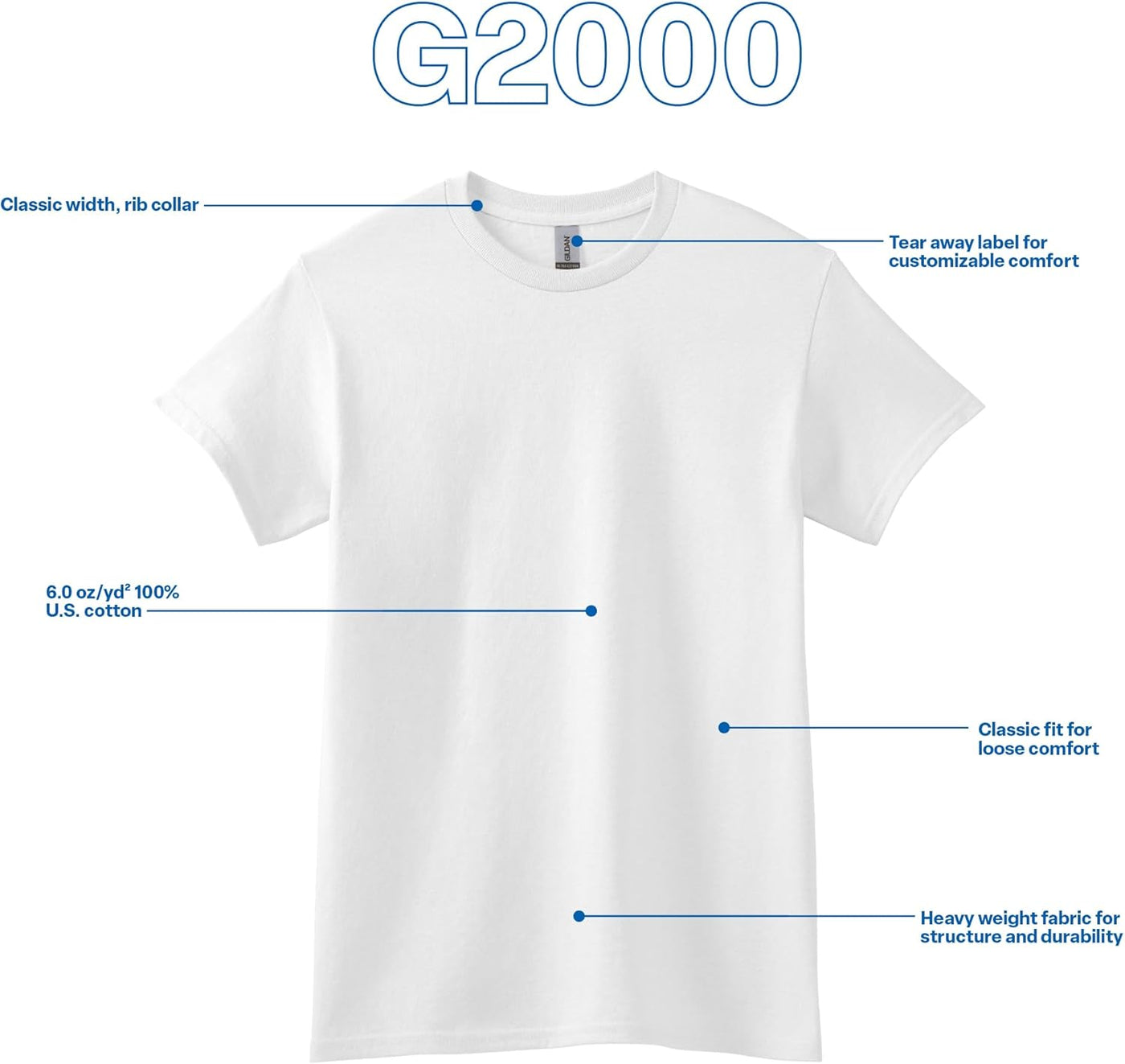 Gildan Adult Ultra Cotton T-Shirt, Style G2000, Multipack