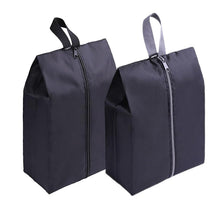 YAMIU Travel Shoe Bags Set of 4 Waterproof Nylon with Zipper for Men & Women, Black