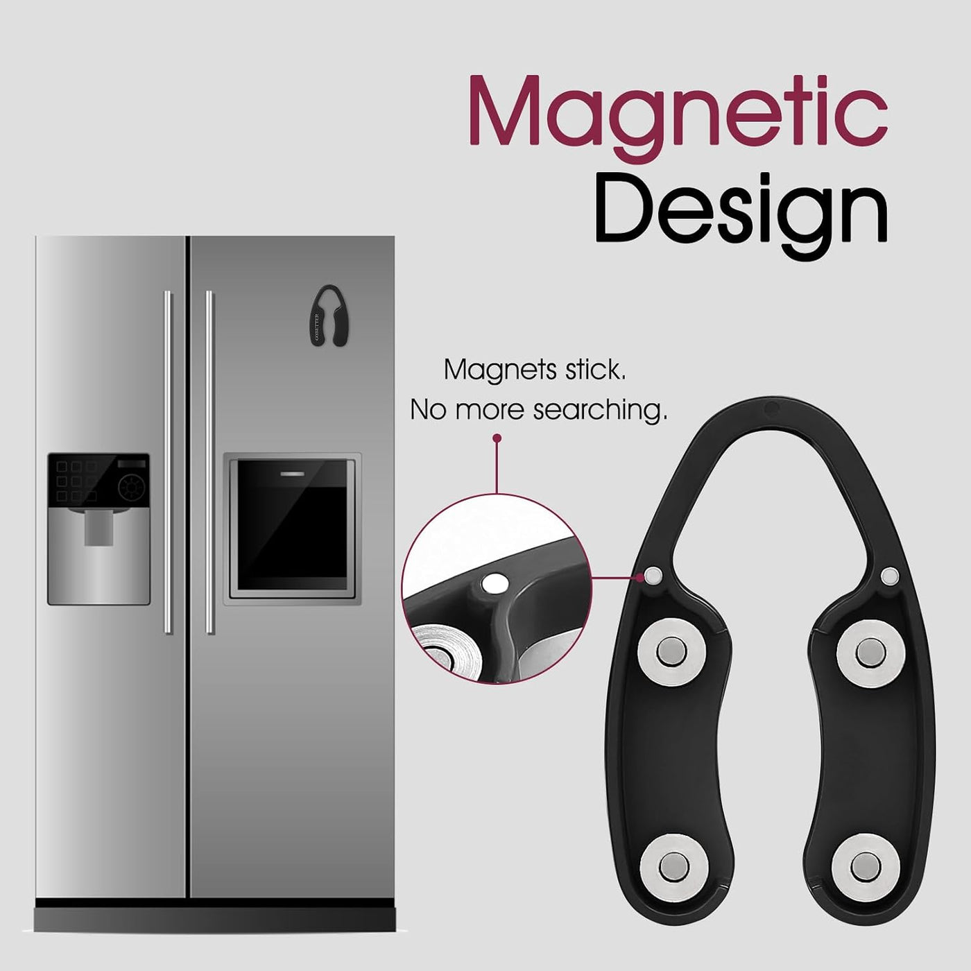 GOBETTER 2 Pcs Wine Foil Cutter Magnetic Design, 4 Stainless Blades Foil Remover Wine Bottles Opener Accessory, Removes Foil Top Effortlessly for Wine Lovers, Black