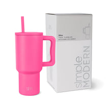 Simple Modern 40 oz Trek Tumbler with Handle and Straw Lid | Cup Holder Friendly Insulated Stainless Steel Travel Mug | Midnight Black