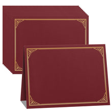 SUNEE 10 Packs Navy Blue Certificate Holders, 250gsm, for 8.5x11 Award Certificates, Certificate Covers with Gold Foil Border