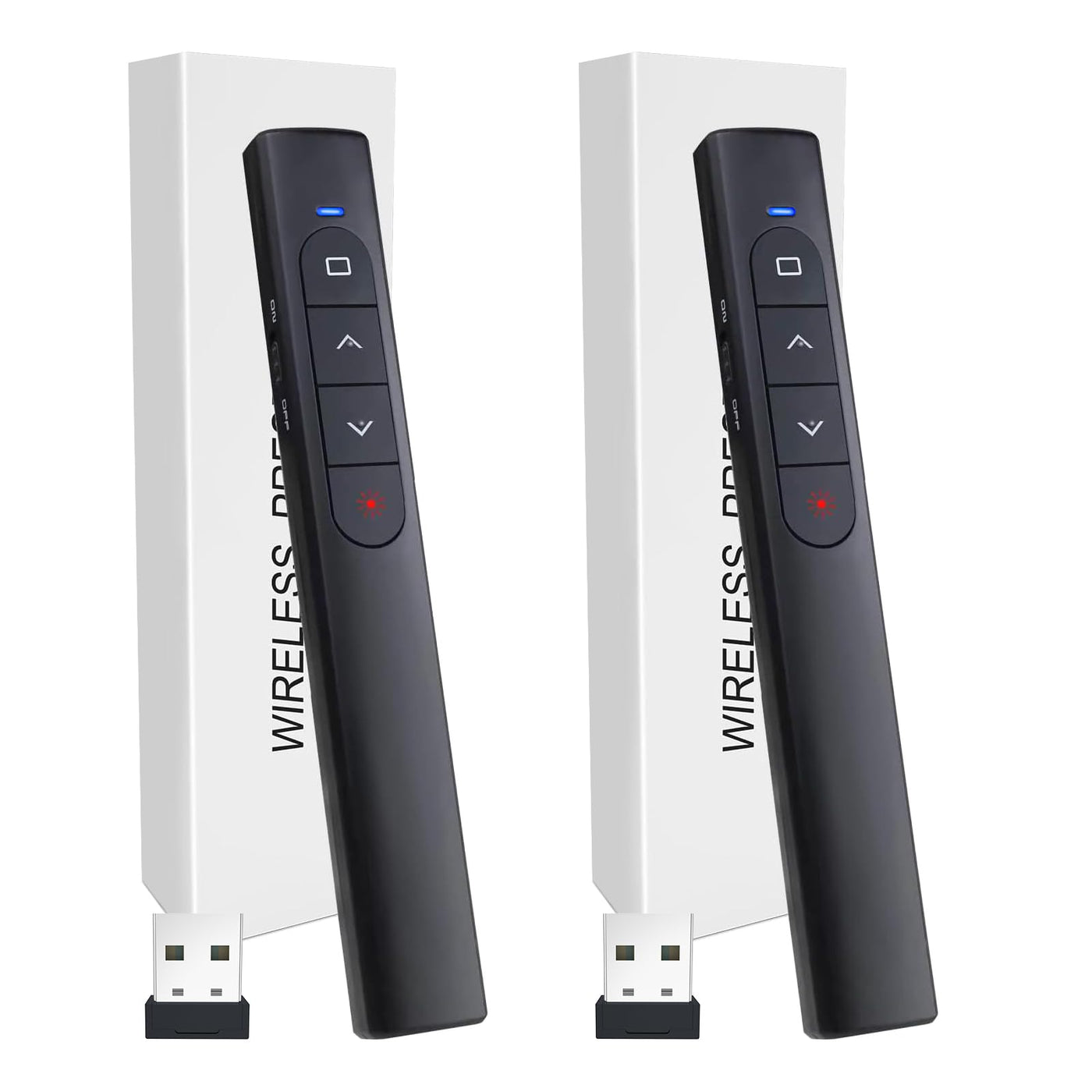 Wireless Presenter Remote, Presentation Clicker with Hyperlink & Volume Remote Control PowerPoint Office Presentation Clicker for Keynote/PPT/Mac/PC/Laptop(Battery Included)