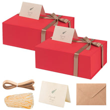 LIFELUM Green Gift Box for Presents 1 Pack 13.85 x 8.35 x 4.45 inch Big Decorative Large Gift Box for Clothes with Magnetic Lids Luxury Accessories Card, Ribbon, Filler,Sticker