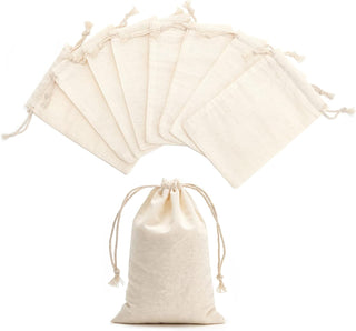 Tendwarm 20 Pack 3.9x5.9 Inches Cotton Drawstring Bags Reusable Muslin Sachet Bag for Party Wedding Storage Home Supplies