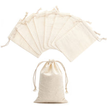 Tendwarm 20 Pack 3.9x5.9 Inches Cotton Drawstring Bags Reusable Muslin Sachet Bag for Party Wedding Storage Home Supplies