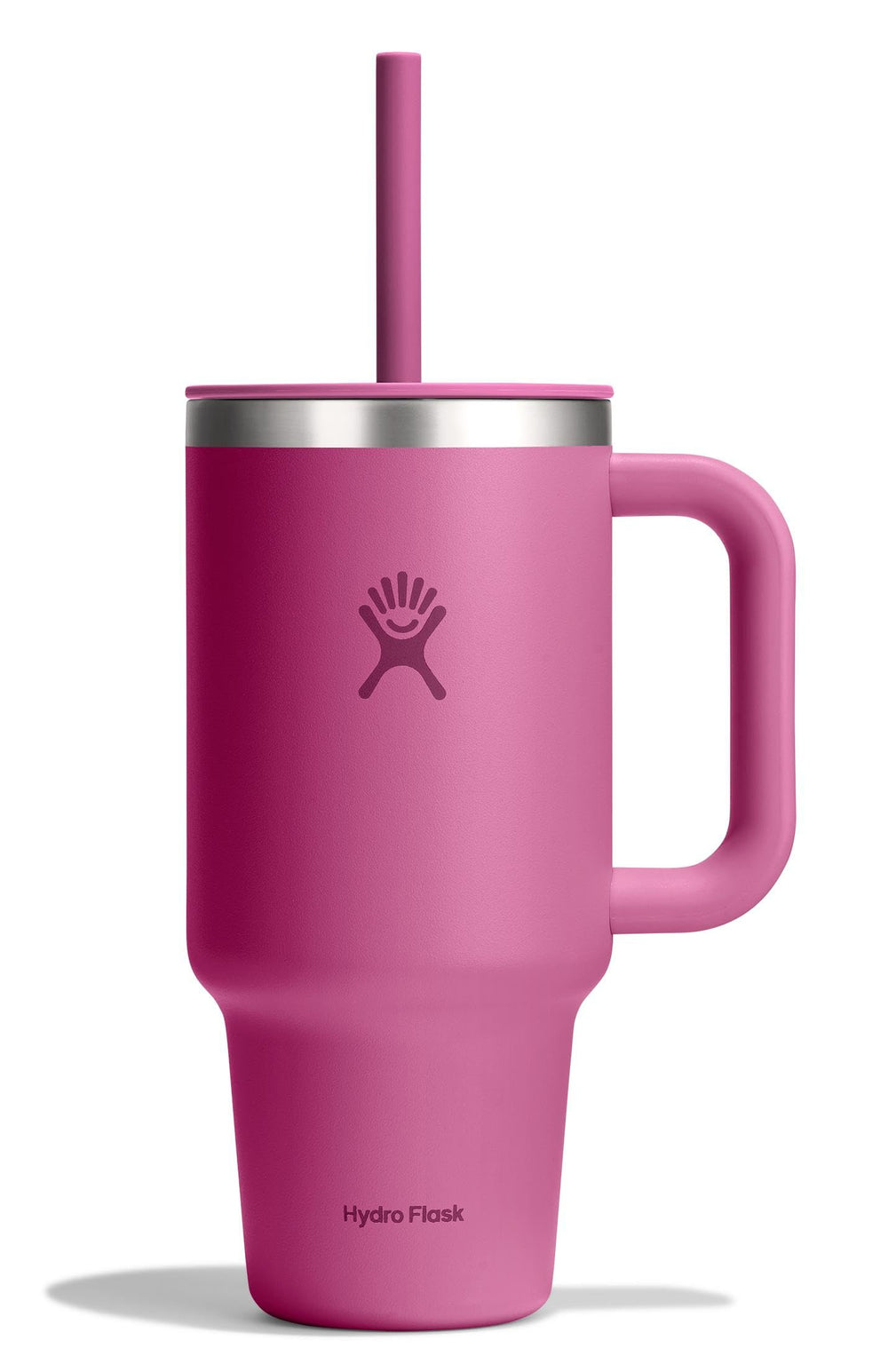 Hydro Flask Travel Tumbler with Handle, Lid and Straw - Insulated Stainless Steel in 32 Oz Trillium