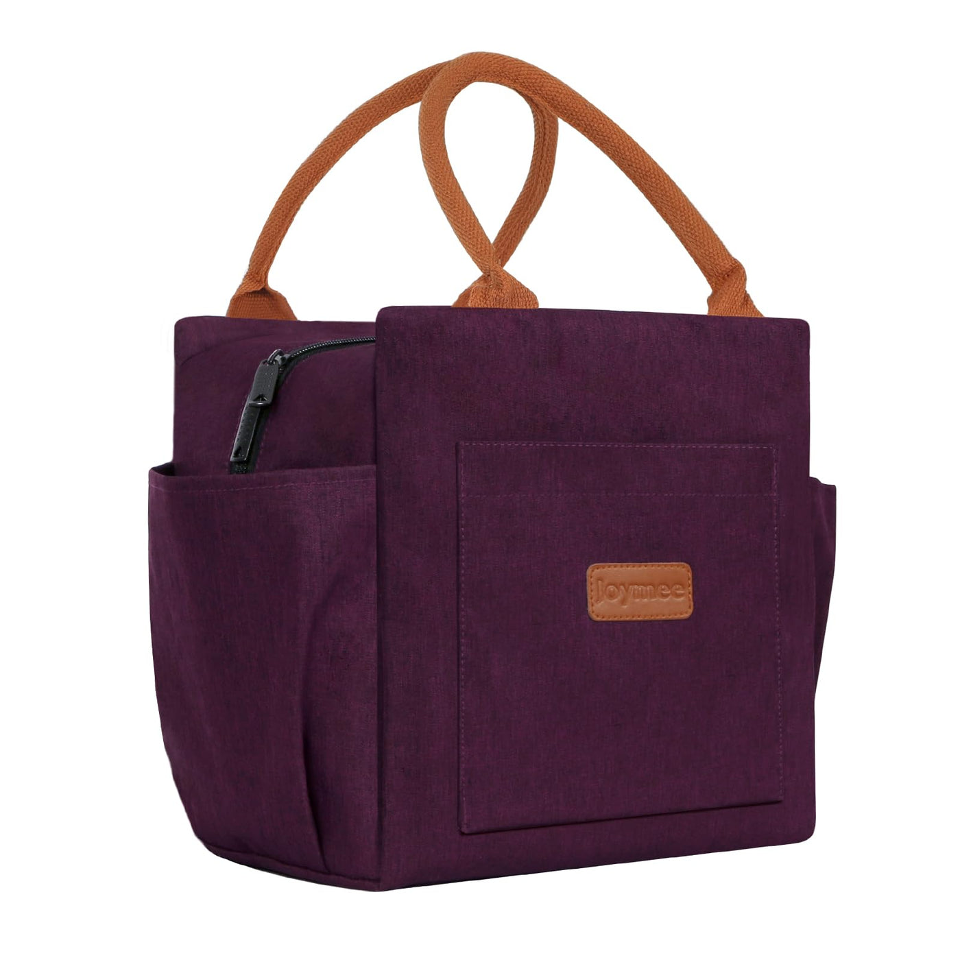 Joymee Lunch Bag Women, Reusable Leakproof Insulated Lunch Box- Purple | Large Capacity, Bottle Holder & Side Pockets, Leakproof Insulated Design, for Work, Travel, Picnic, for Adult