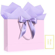 JMANNI Gift Bags with Handles, 13” Medium Gift Bag for Presents, 1 Pcs Bags with 2 Tissue Paper and 1 Cards for Graduation Baby Shower Wedding Fathers Day Mother's Day Birthday Party（champagne gold）