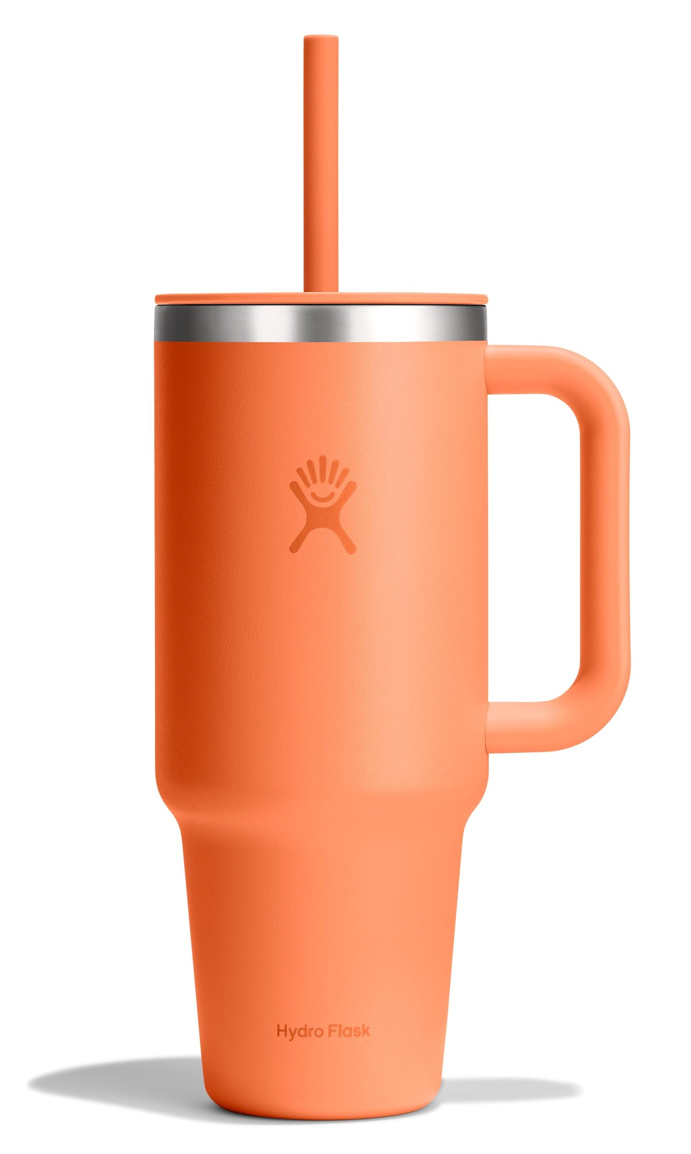 Hydro Flask Travel Tumbler with Handle, Lid and Straw - Insulated Stainless Steel in 32 Oz Trillium