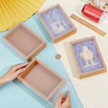 BENECREAT 30 Set Brown Kraft Drawer Gift Box, Paper Storage Organizers with Translucent Plastic Sliding Lid for Wedding Favors, DIY Crafts, Small Item Display, 7.17x5.12x1.8inch