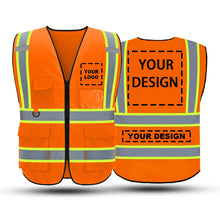 BeautyWill Custom Safety Vest Logo Class 2 High Visibility Reflevtive Vest Outdoor Protective Workwear