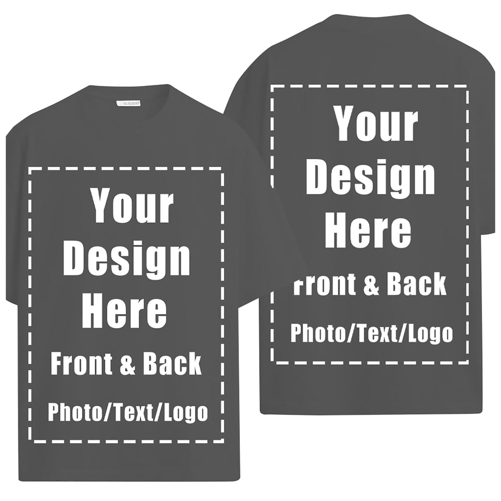 Custom T Shirts Front Back for Men Women Personalized T-Shirt Add Your Own Design with Image Text Logo Tee Tops