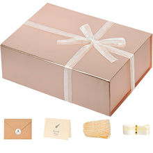 LIFELUM Green Gift Box for Presents 1 Pack 13.85 x 8.35 x 4.45 inch Big Decorative Large Gift Box for Clothes with Magnetic Lids Luxury Accessories Card, Ribbon, Filler,Sticker