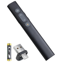 Wireless Presenter Remote, Presentation Clicker with Hyperlink & Volume Remote Control PowerPoint Office Presentation Clicker for Keynote/PPT/Mac/PC/Laptop(Battery Included)