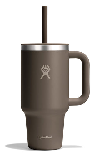 Hydro Flask Travel Tumbler with Handle, Lid and Straw - Insulated Stainless Steel in 32 Oz Trillium