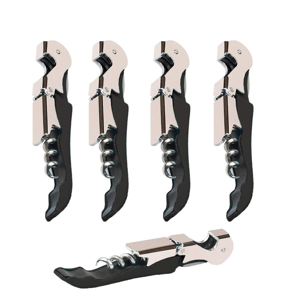 Kit-Home Professional Waiter Corkscrew Wine Openers Set (4 PCS),Upgraded with Heavy Duty Stainless Steel Hinges Wine Key for Restaurant Waiters, Sommelier, Bartenders