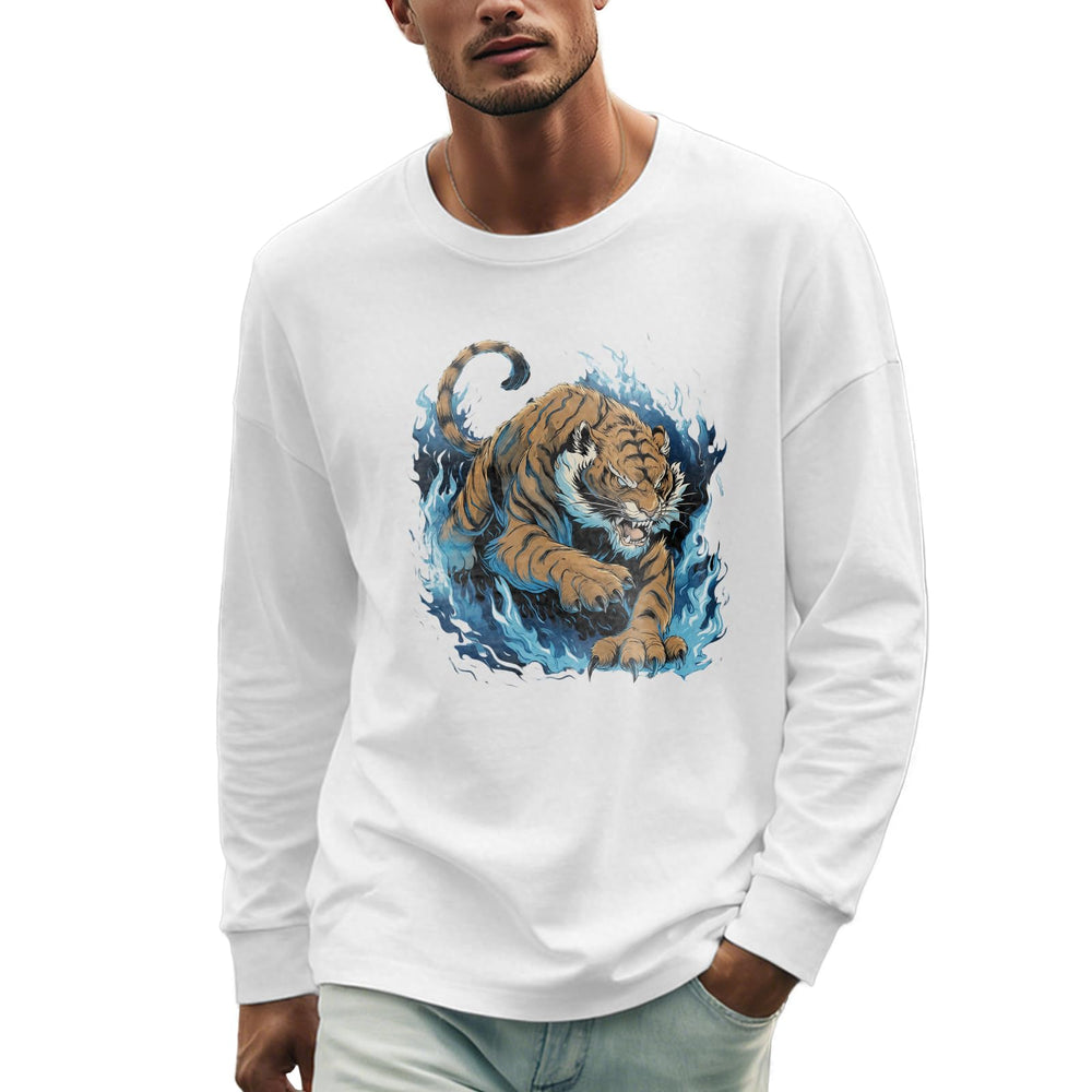 domirica Oversized Solid Cotton Blend Graphic Mens Hoodies Pullover Crewneck Long Sleeve Loose Fit Soft Sweatshirts