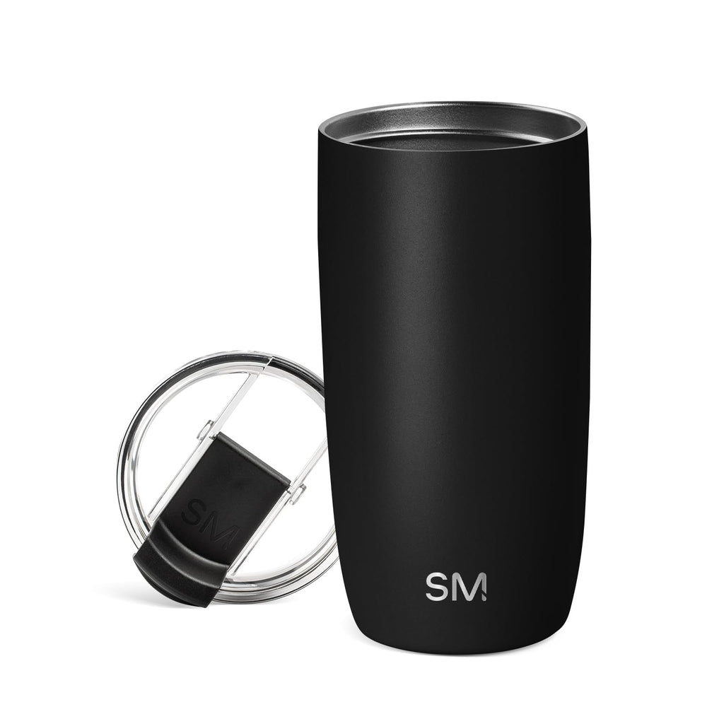 Simple Modern Voyager Tumbler with Flip Lid | Travel Coffee Mug | Insulated Stainless Steel Cold Brew Iced or Hot Coffee Cup | Gifts for Women Men Her Him | 16oz, Almond Birch