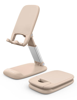 Lamicall Cell Phone Stand for Desk - [Height Adjustable] Foldable Mobile Phone Holder, Portable Stand for iPhone 17 16 15 14 13 12 11 Pro Max Plus Air, Galaxy S25, Office Gift, Telephone Accessories