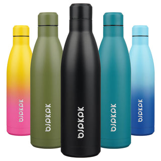 BJPKPK 17oz Insulated Water Bottles Stainless Steel Sports Water Bottles Keep Cold and Hot for Travel Dishwasher Safe,Olive Green