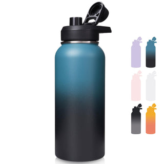 Fijinhom 18 oz Insulated Water Bottle with Handle, 304 Stainless Steel Water Bottles with Wide Mouth, Double Wall Vacuum Sports Water Bottle, BPA Free, Keep Cold and Hot, Pink