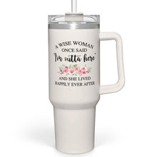 SANDJEST Dad Gift from Daughter, 40oz Stainless Steel Insulated Coffee Tumbler With Lid & Straw, Travel Cup Gift for Dad, Christmas Birthday Father's Day