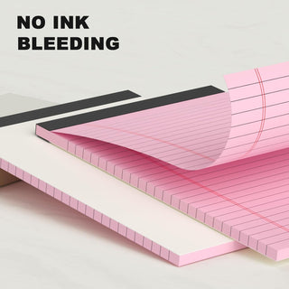 AILZFEI 5pcs Colored Note Pads 5x8 College Ruled Small Legal Pads Paper Notepads 5 Pack Study Back Writing Pads 5 x 8 Paper Pads Perforated Narrow Ruled Pads of Paper 30 Sheets/Pack