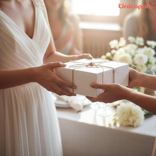 UnicoPak 6 Pack 8x8x3.5 White Gift Boxes Bulk, Gift Boxes with Lids for Presents for Birthday Wedding Bridesmaid Proposal Thank You Holiday Christmas