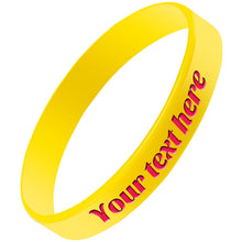 Custom Rubber Bracelet 1/10/30/50/100 ct Personalized Silicone Wristbands Customizable Debossed for Motivation, Events, Gifts, Promotions, Party, Awareness