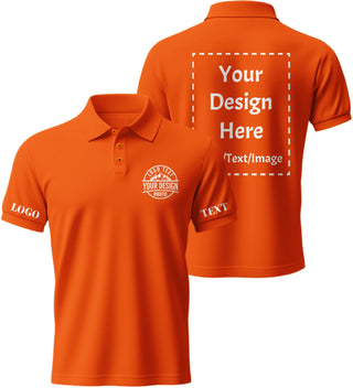 Custom Polo Shirts for Men Women, Personalized Business Golf Shirt, Customized Breathable Casual Polo Shirts for Company