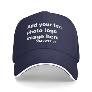Custom Baseball Hats for Men & Women - Add Text/Photo/Logo - Adjustable Breathable Outdoor Hat, Sports & Casual- Bulk Supply