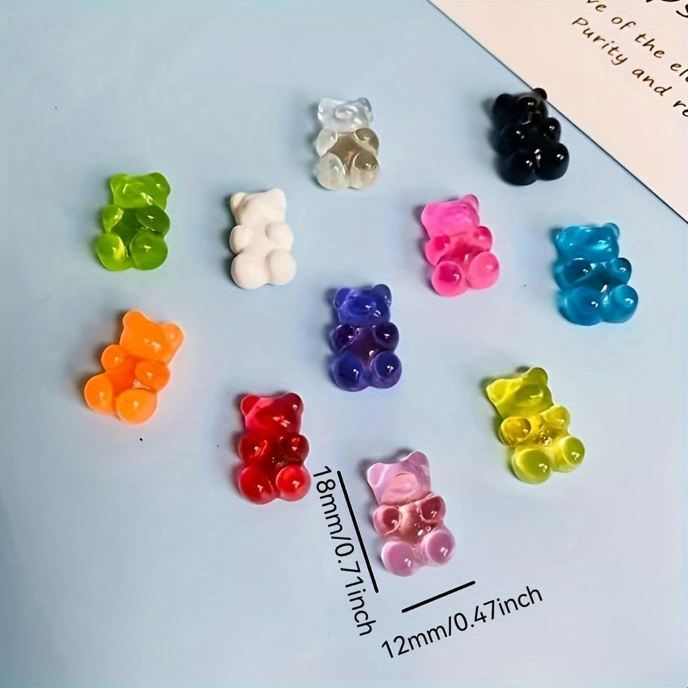 10pcs Gummy Bear Fridge Magnets | Strong Small Cute Fun Decorative | Office Kitchen Locker Whiteboard Organization